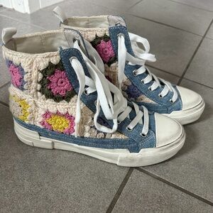 Colorful Ash Concept Crochet High-Top Sneakers 38 worn once